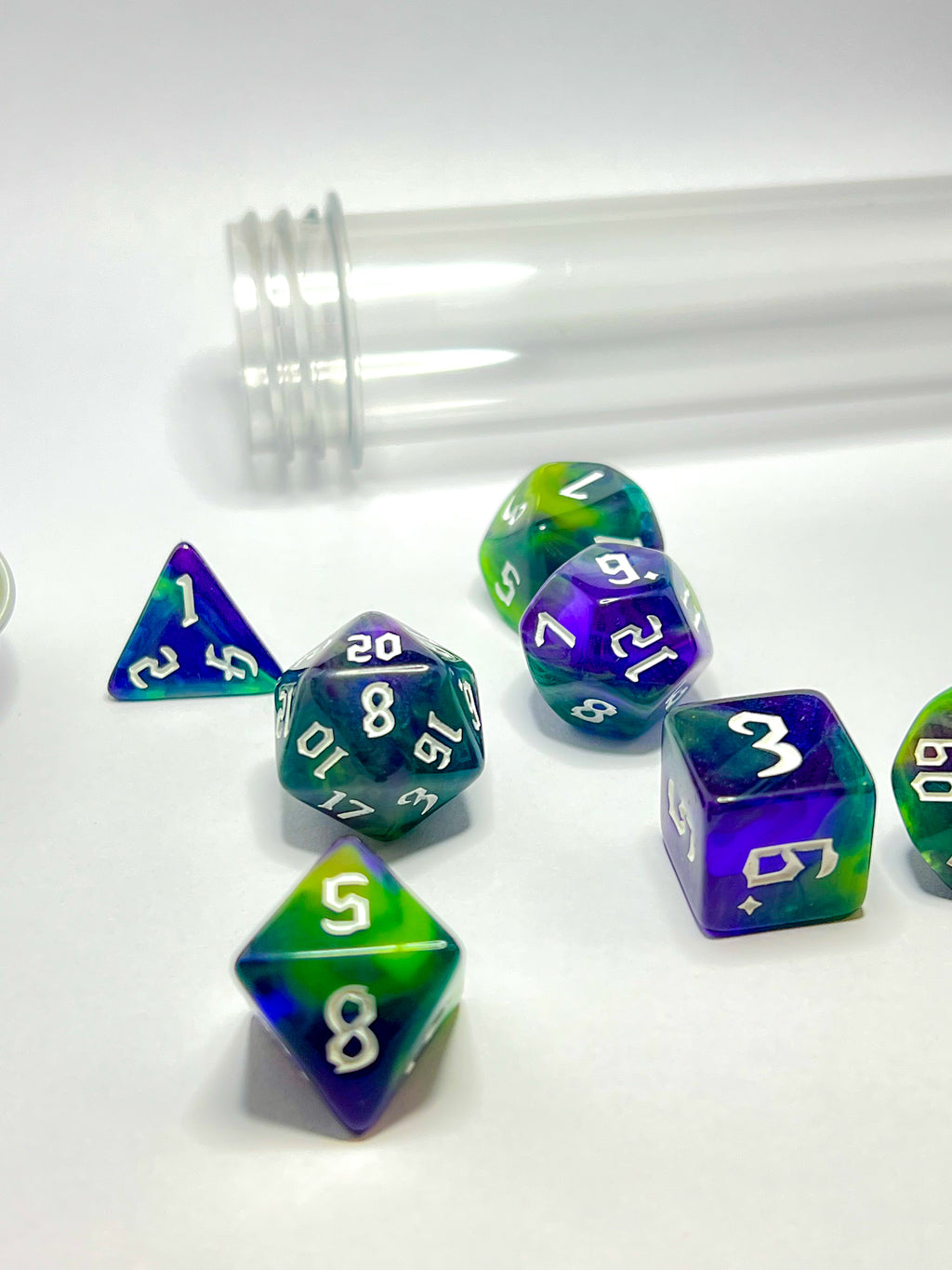Dice set "Verdant Hex"
