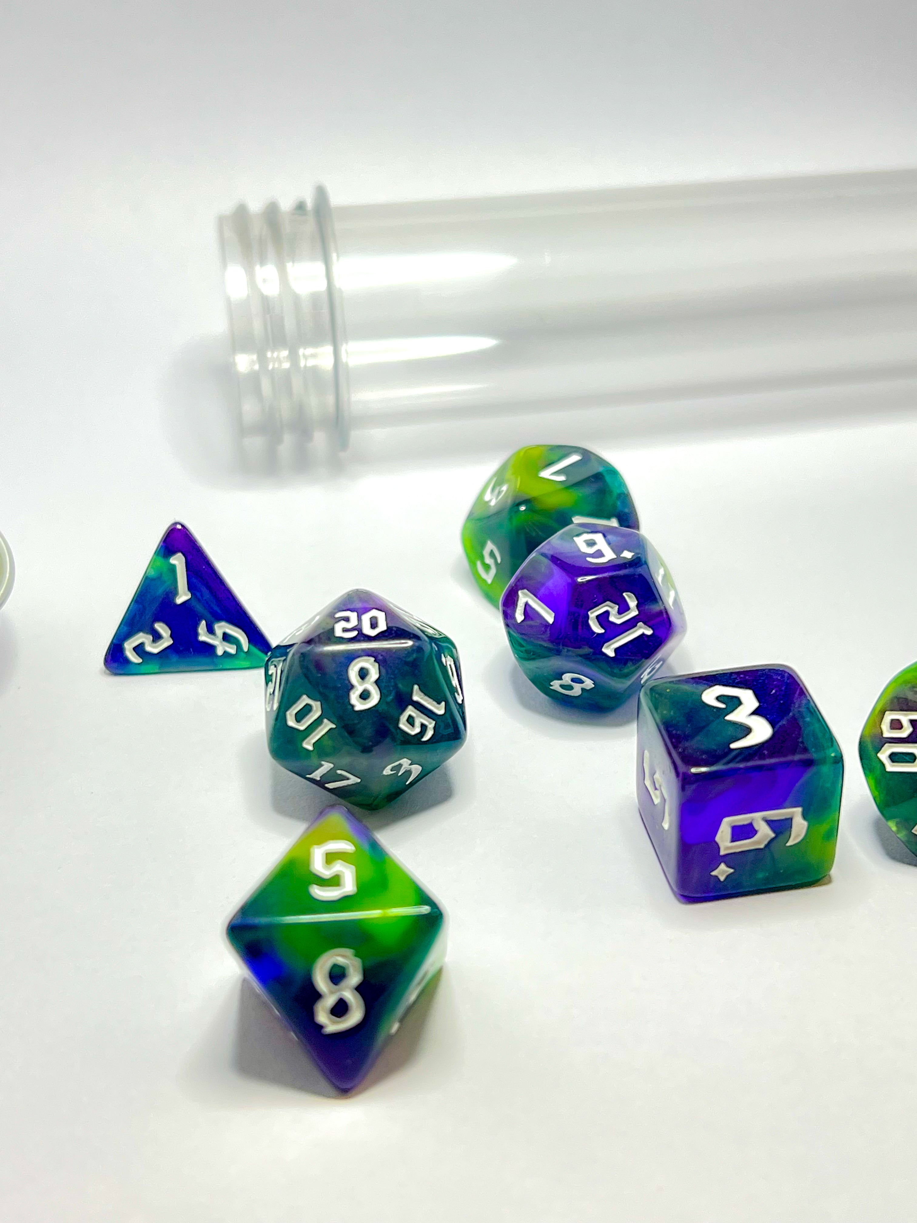 Dice set "Verdant Hex"