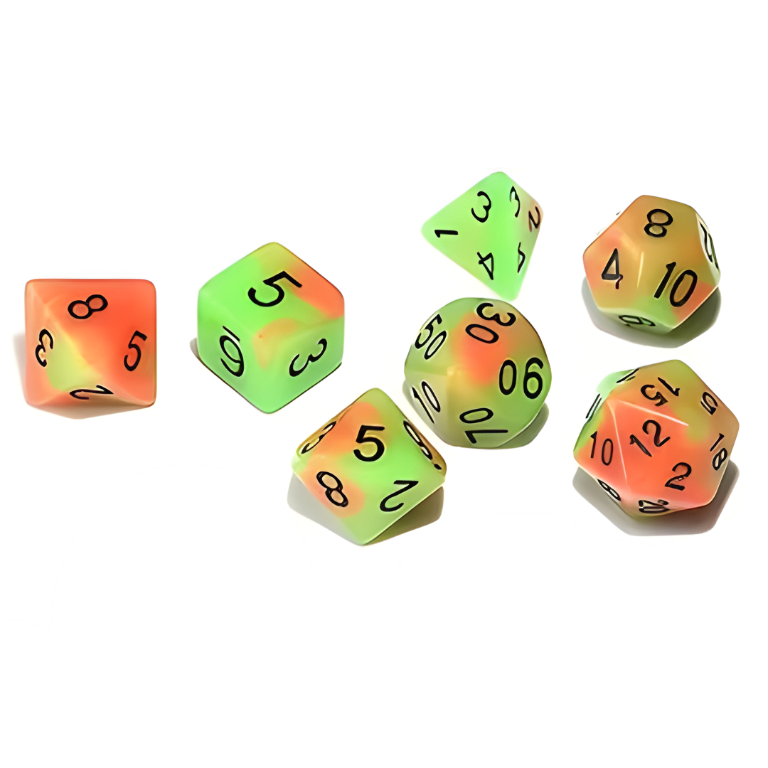 Dice set "Glowing in the Darkness"