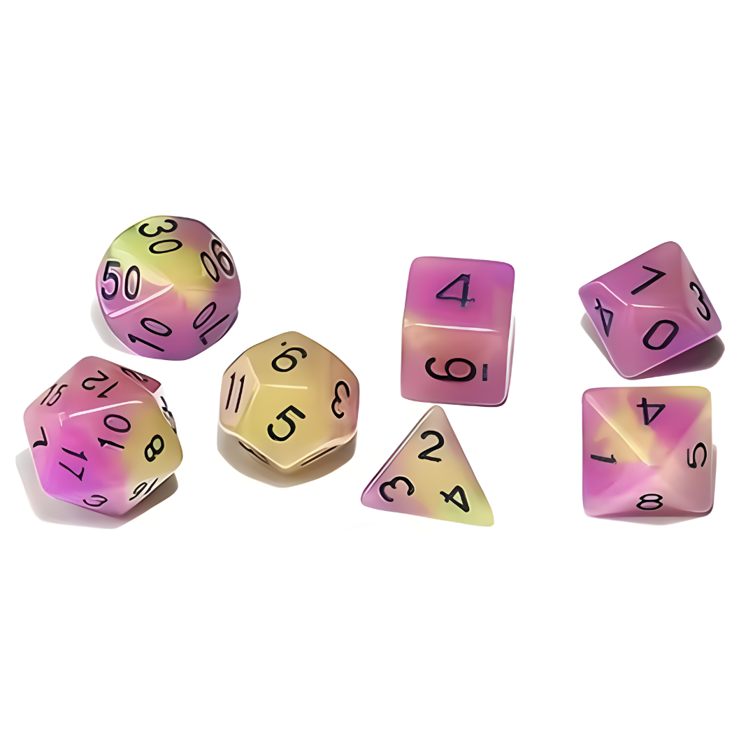 Dice set "Glowing in the Darkness"