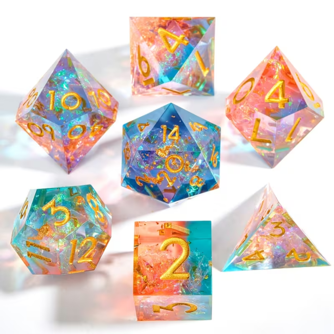 Sharp-edged dice set "Major Illusion"