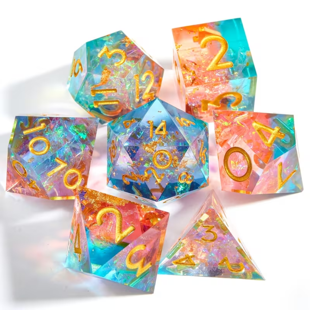Sharp-edged dice set "Major Illusion"