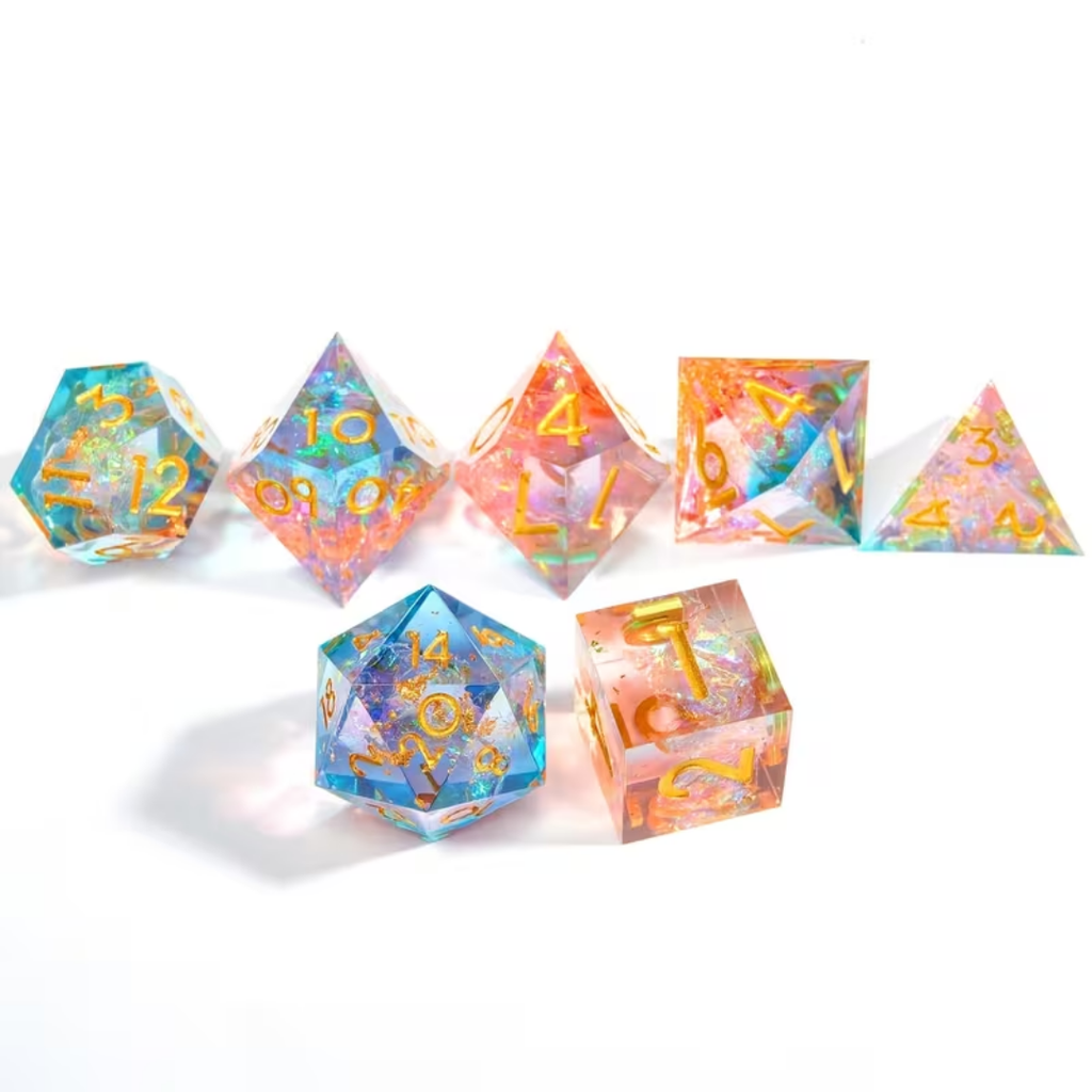 Sharp-edged dice set "Major Illusion"