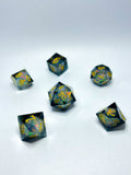 Sharp-edged dice set "Veilcrystal"