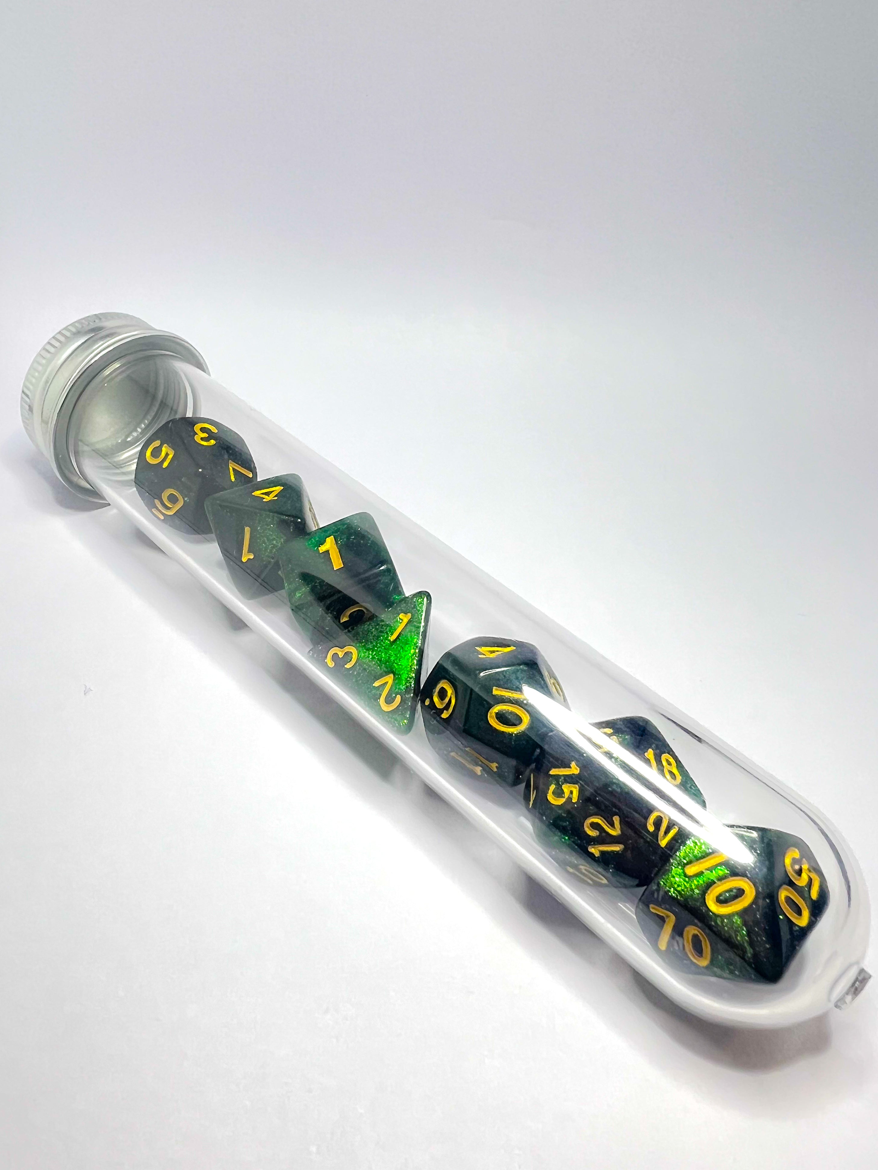 Dice set "Polished Emerald"