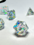 Sharp-edged dice set "Prismatic Shards"