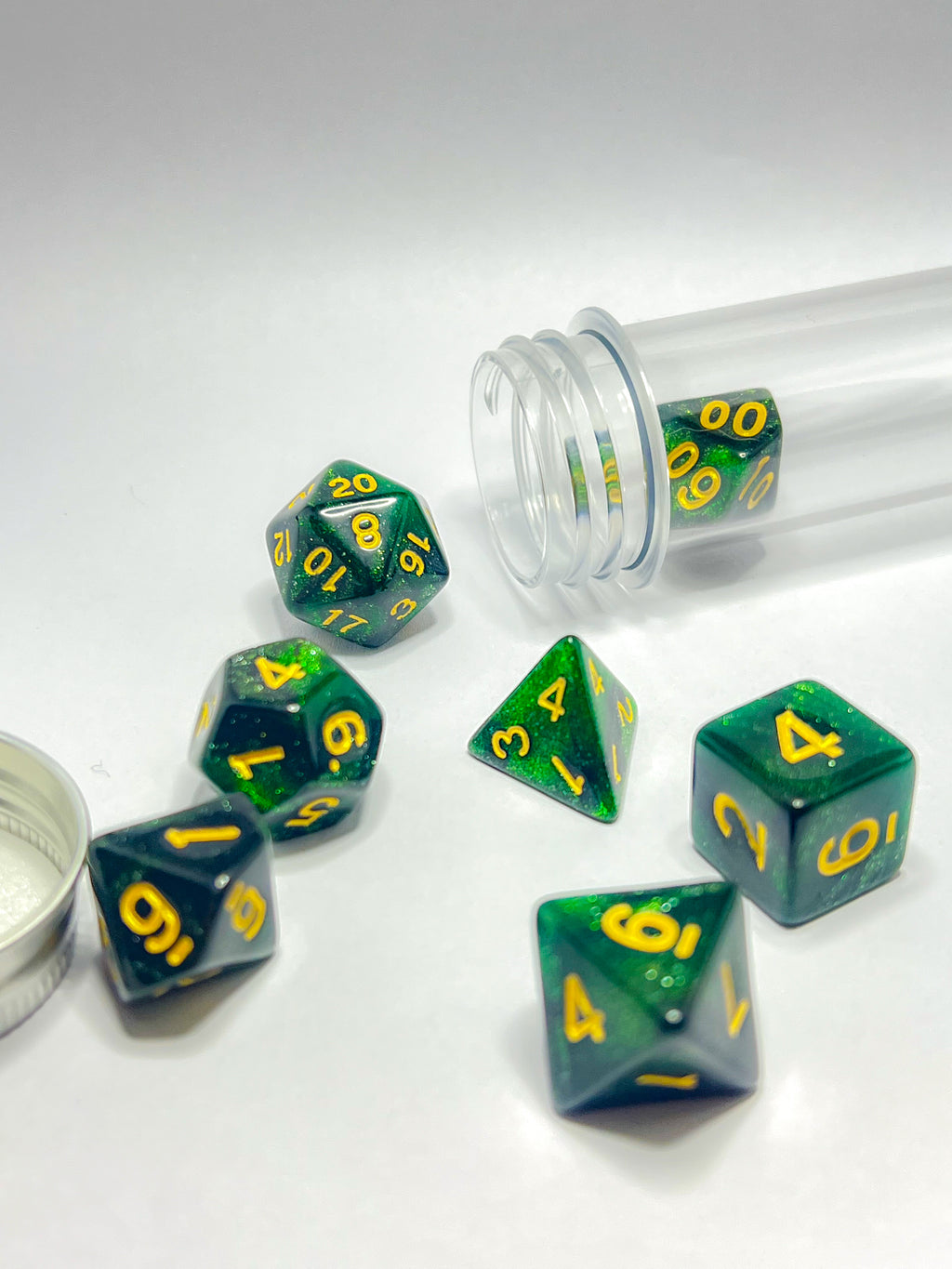 Dice set "Polished Emerald"
