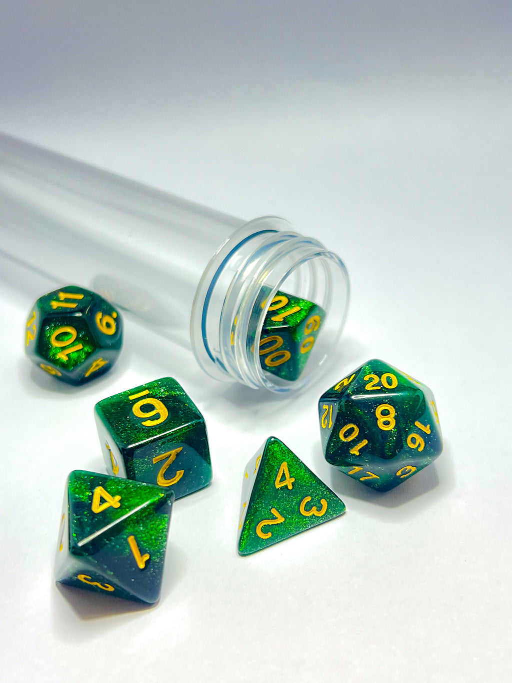 Dice set "Polished Emerald"