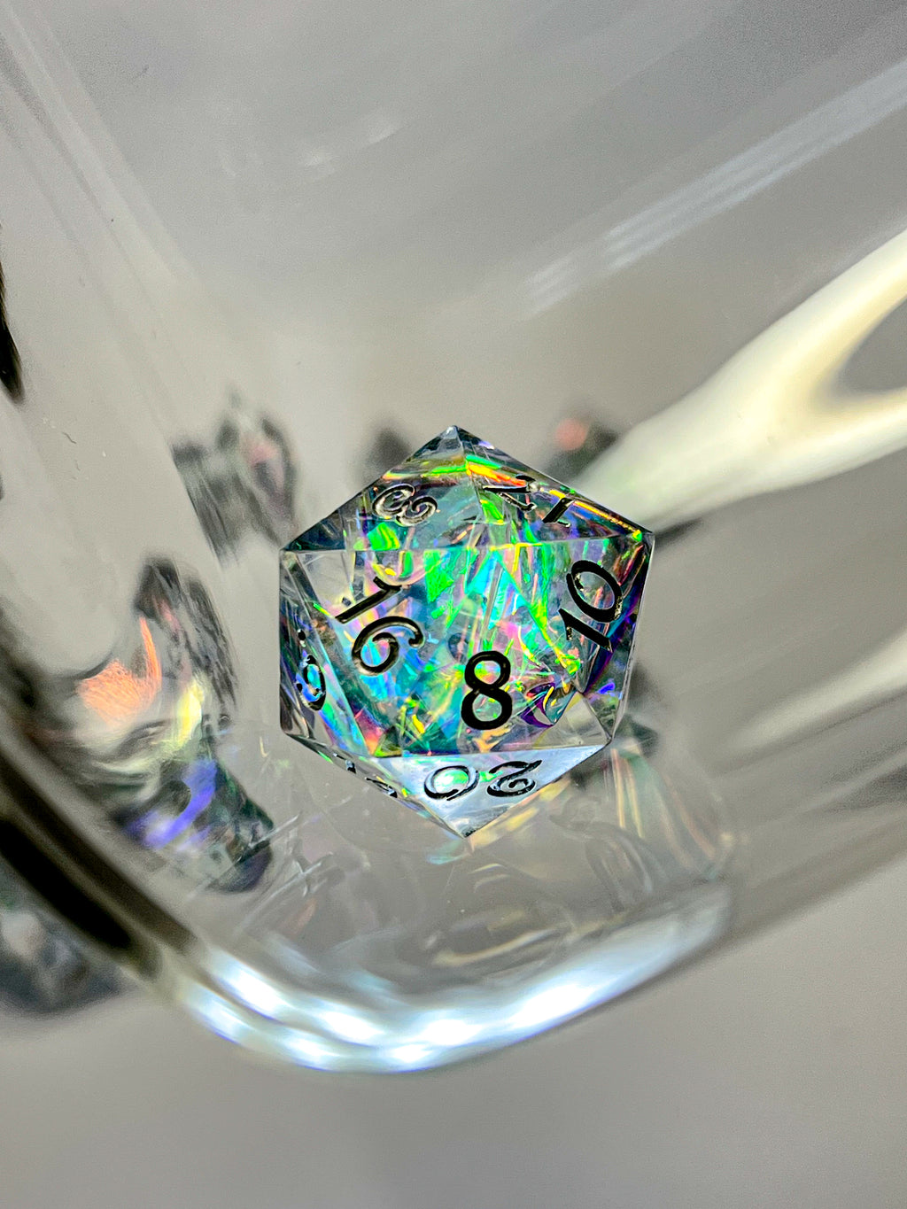 Sharp-edged dice set "Prismatic Shards"