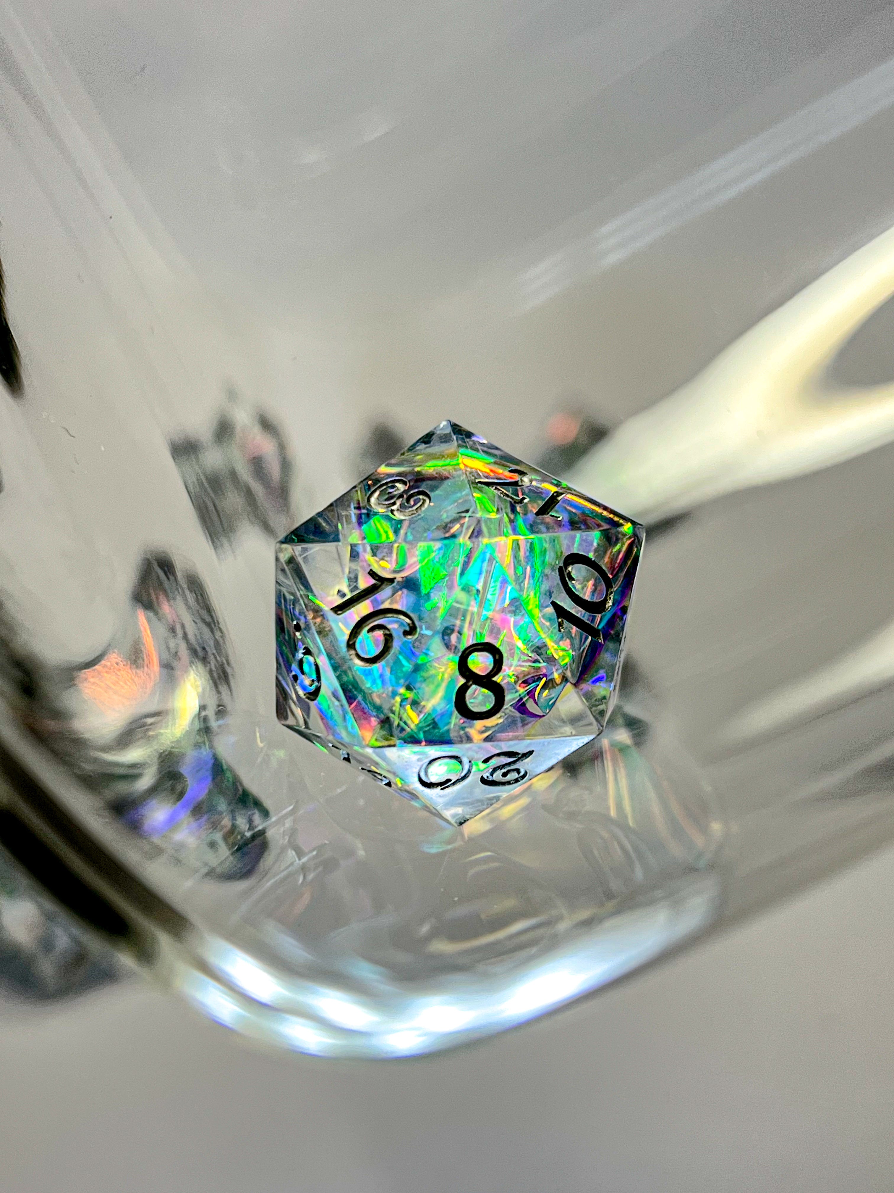 Sharp-edged dice set "Prismatic Shards"