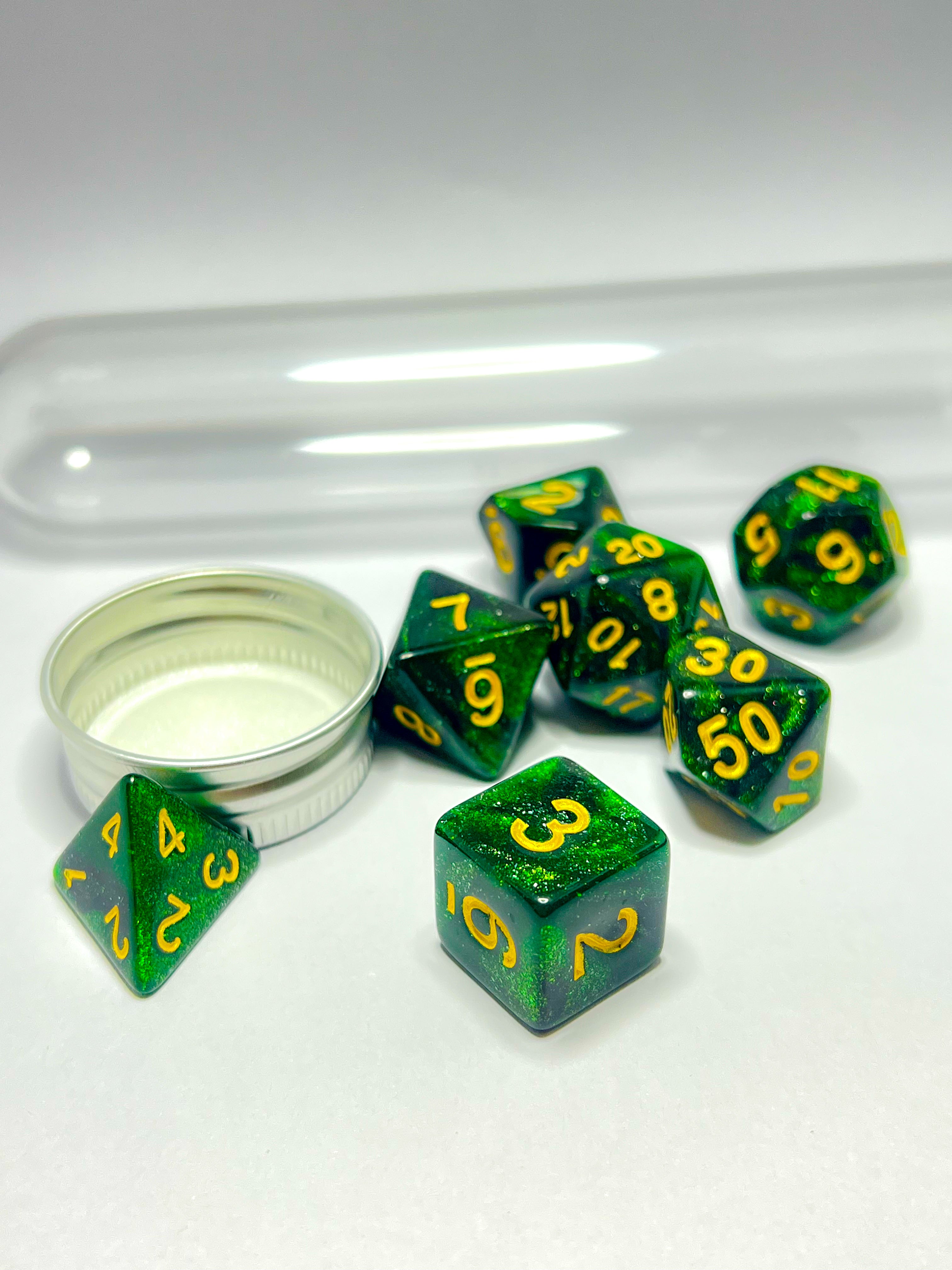 Dice set "Polished Emerald"
